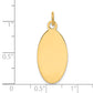 14k Yellow Gold 14k Plain .013 Gauge Engravable Elliptical Disc Charm