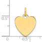 14k Yellow Gold 14k Plain .018 Gauge Engravable Heart Disc Charm