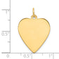 14k Yellow Gold 14k Plain .011 Gauge Engravable Heart Disc Charm