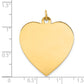 14k Yellow Gold 14k Plain .013 Gauge Engravable Heart Disc Charm