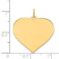 14k Yellow Gold 14k Plain .011 Gauge Engravable Heart Disc Charm