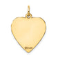 14k Yellow Gold 14k Etched .013 Gauge Engravable Heart Disc Charm