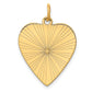 14k Yellow Gold 14k Etched .018 Gauge Engravable Heart Disc Charm