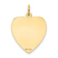 14k Yellow Gold 14k Etched .018 Gauge Engravable Heart Disc Charm