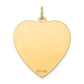 14k Yellow Gold 14k Etched .018 Gauge Engravable Heart Disc Charm