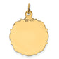 14k Yellow Gold 14k Plain .013 Gauge Engravable Disc Charm