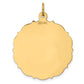 14k Yellow Gold 14k Plain .013 Gauge Engravable Disc Charm