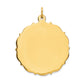 14k Yellow Gold 14k Plain .013 Gauge Engravable Disc Charm