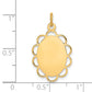 14k Yellow Gold 14k Plain .013 Gauge Engravable Flower Disc Charm