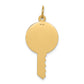 14k Yellow Gold 14k Plain .011 Gauge Engravable Key Charm