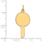 14k Yellow Gold 14k Plain .011 Gauge Engravable Key Charm