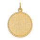 14k Yellow Gold 14k Patterned .013 Gauge Circular Engravable Disc Charm