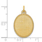 14k Yellow Gold 14k Patterned .018 Gauge Engravable Oval Disc Charm