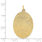 14k Yellow Gold 14k Patterned .018 Gauge Engravable Oval Disc Charm