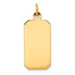 14k Yellow Gold 14k Plain .009 Gauge Engravable Rectangular Disc Charm