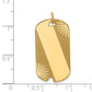 14k Yellow Gold 14k Patterned .013 Gauge Engravable Dog Tag Disc Charm