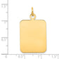 14k Yellow Gold 14k Plain Rectangular .027 Gauge Engravable Disc Charm