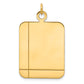 14k Yellow Gold 14k Plain Rectangular .018 Gauge Engravable Disc Charm