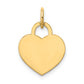 14k Yellow Gold 14k Small Engravable Heart Charm