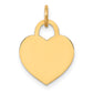 14k Yellow Gold 14k Small Engravable Heart Charm