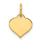 14k Yellow Gold 14K Heart Disc Charm