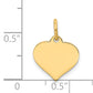 14k Yellow Gold 14K Heart Disc Charm