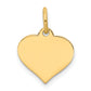 14k Yellow Gold 14K Heart Disc Charm