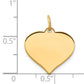 14k Yellow Gold 14K Heart Disc Charm