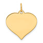 14k Yellow Gold 14K Heart Disc Charm