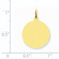 14k Yellow Gold 14K Round Disc Charm