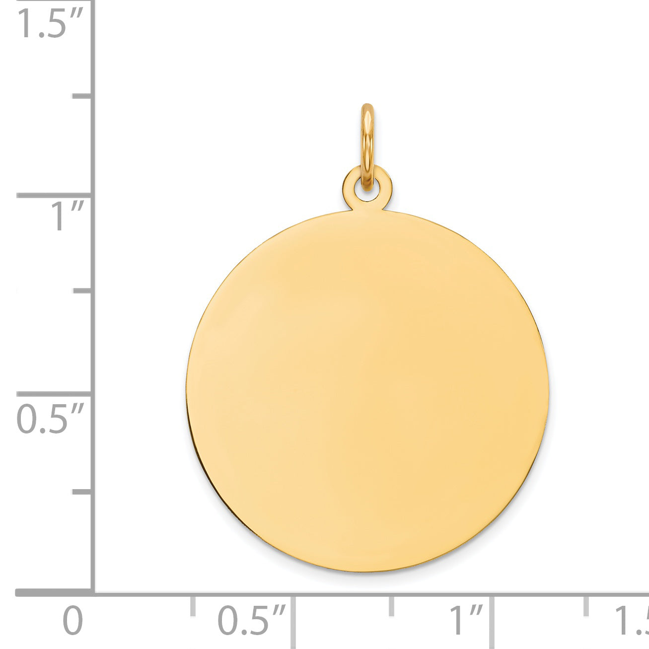 14k Yellow Gold 14K Round Disc Charm