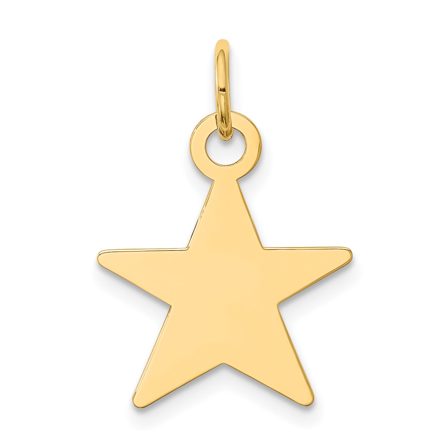 14k Yellow Gold 14K Star Disc Charm