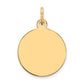 14k Yellow Gold 14k Plain .013 Gauge Circular Engravable Disc Charm