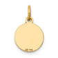 14k Yellow Gold 14k w/Enamel .027 Gauge Circular Engravable Disc Charm