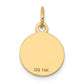 14k Yellow Gold 14k w/Enamel .027 Gauge Circular Engravable Disc Charm