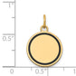 14k Yellow Gold 14k w/Enamel .027 Gauge Circular Engravable Disc Charm