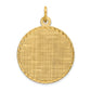 14k Yellow Gold 14k Patterned .013 Gauge Circular Engravable Disc Charm