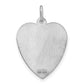 14k White Gold 14k White Gold Heart Disc Name Charm