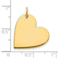 14k Yellow Gold 14k Yellow Gold Blank Heart Charm