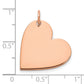 14k Rose Gold 14k Rose Gold Blank Heart Charm