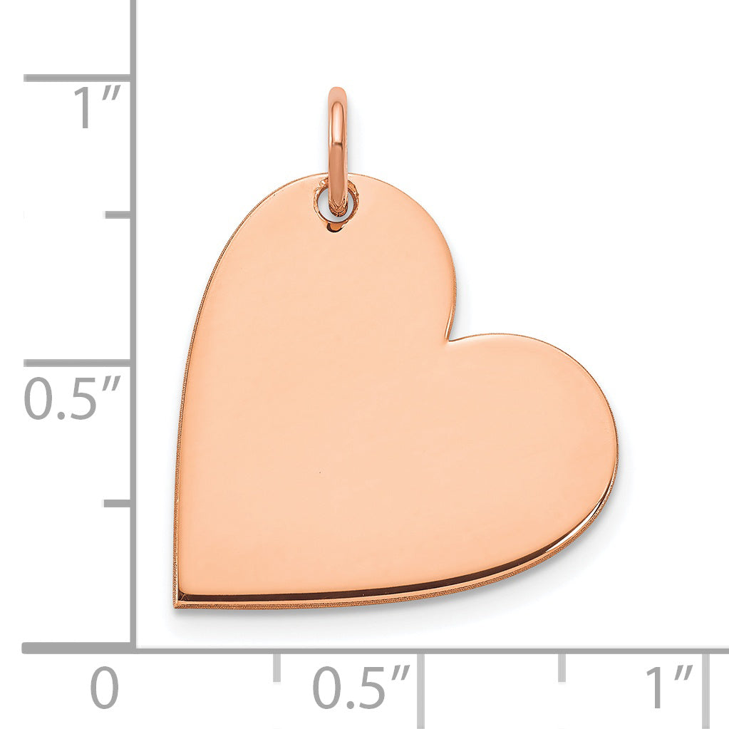 14k Rose Gold 14k Rose Gold Blank Heart Charm