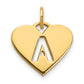 14k Yellow Gold 14ky Initial Letter A Initial Charm