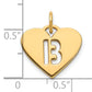 14k Yellow Gold 14ky Initial Letter B Initial Charm