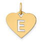 14k Yellow Gold 14ky Initial Letter E Initial Charm