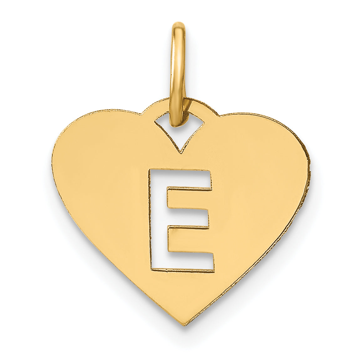 14k Yellow Gold 14ky Initial Letter E Initial Charm