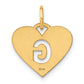 14k Yellow Gold 14ky Initial Letter G Initial Charm