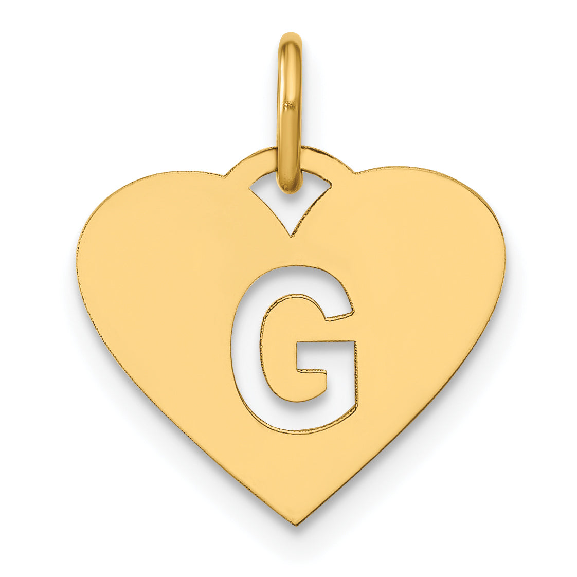 14k Yellow Gold 14ky Initial Letter G Initial Charm