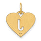 14k Yellow Gold 14ky Initial Letter J Initial Charm