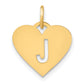 14k Yellow Gold 14ky Initial Letter J Initial Charm