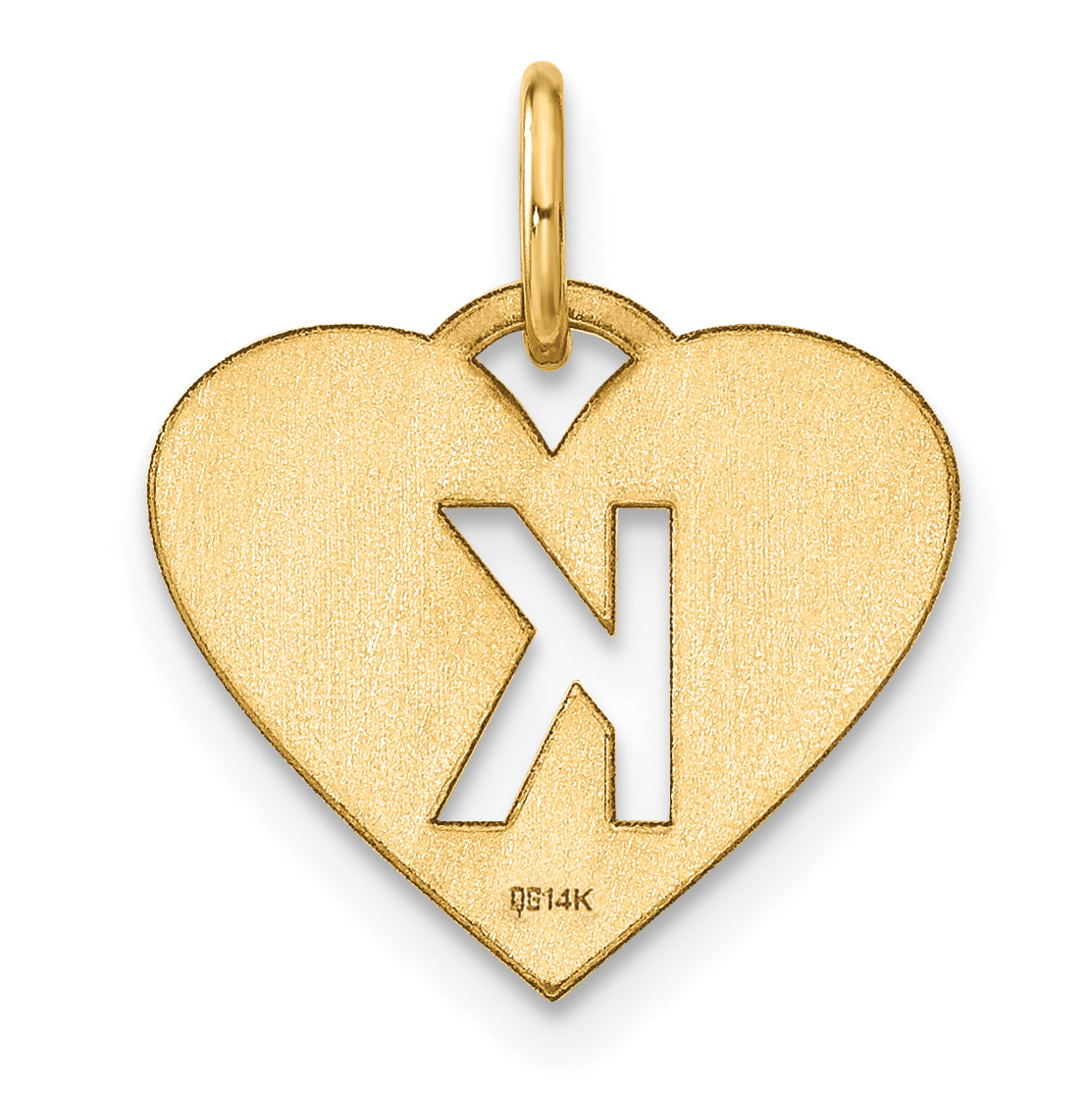 14k Yellow Gold 14ky Initial Letter K Initial Charm